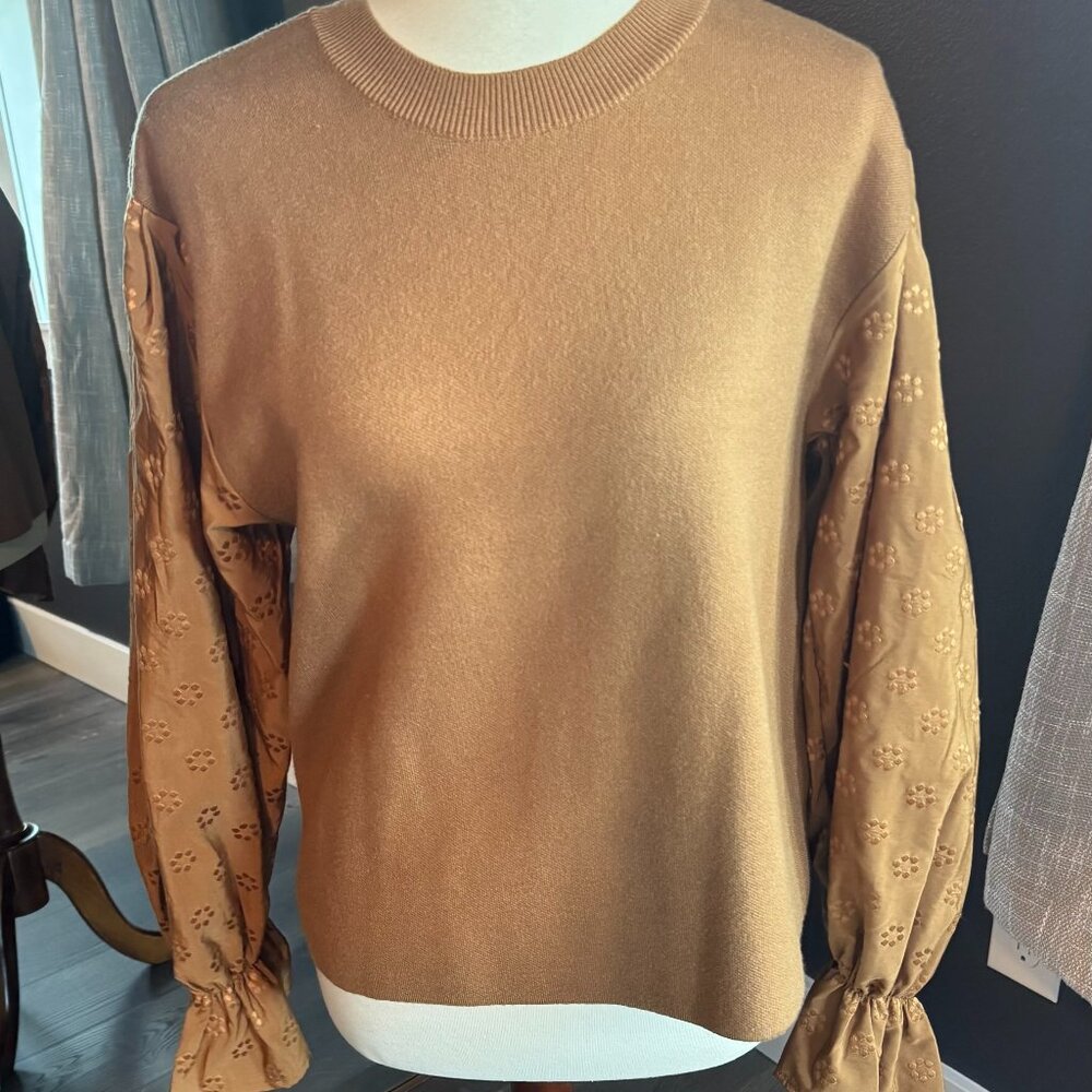 Anthropologie Puff SLeeve Sweater size Medium